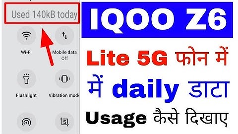Iqoo z6 lite 5g me daily data usage kaise dikhaye।how to show daily data usage in Iqoo z6 lite 5g