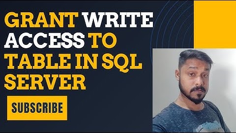 Grant Write Access To Table In SQL Server