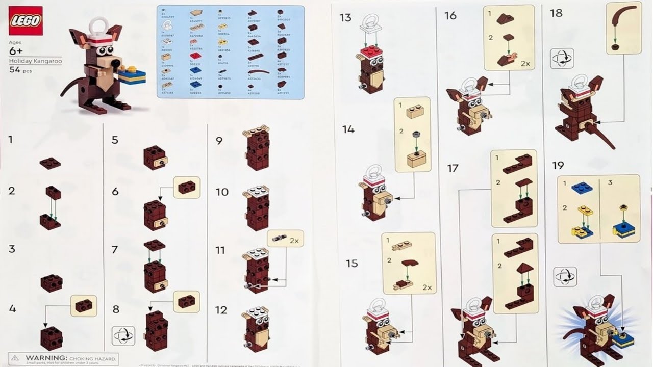 Promotional - Holiday Kangaroo - Miscellaneous LEGO instructions