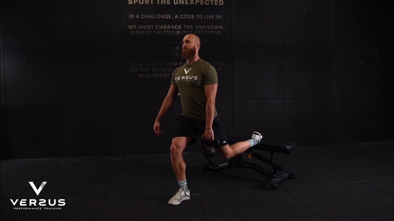 Kettlebell Bulgarian Split Squat / Split Squat Rear Foot Elevated (Bulgarian) Kettlebell