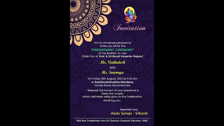 Engagement of Venkatesh With Sowmya