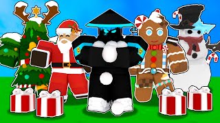 So I used CHRISTMAS ITEMS ONLY in Roblox Bedwars.. screenshot 1