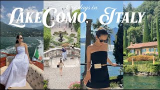 LAKE COMO TRAVEL VLOG  | Italian wedding, romantic boat tour, \& exploring Bellagio \& Varenna