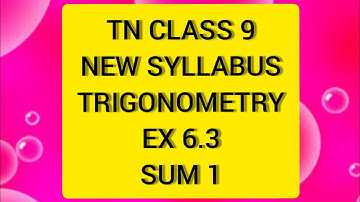 TN Samacheer 9 Maths Trigonometry Ex 6.3 Sum 1