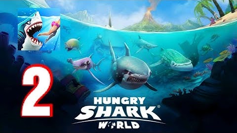 Hungry Shark World : Part 2 : whitetip reef shark gameplay (android),(ios)