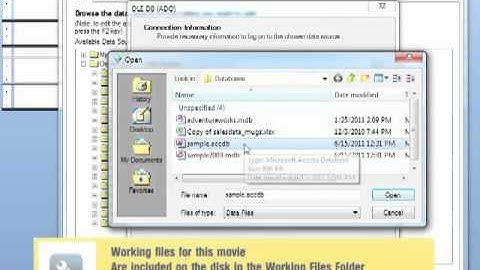 Crystal Reports 2011 Tutorial - Connecting to an Access Database