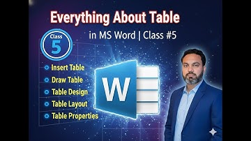 ms word table design and layout complete detail video #class 5#