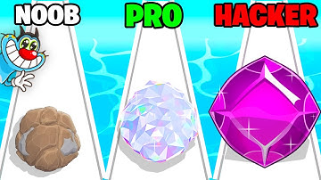NOOB vs PRO vs HACKER | In Jewel Craft | With Oggy And Jack | Rock Indian Gamer