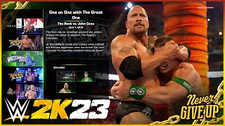 WWE 2K23 Showdown One on One with The Great One The Rock vs John Cena (100% Completion)