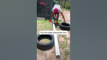 DIY gutter installation using PVC pipe #shorts #DIY