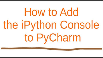 How to add ipython console to pycharm?