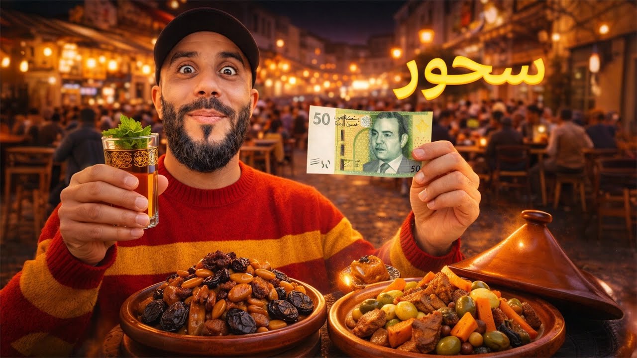تجربة سحور لذيذ و بتمن جيد😳شوفو أجواء زوينة 😍#streetfood 