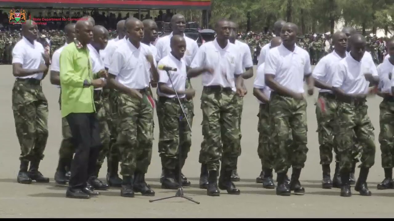 H.E President William Ruto joins KPS recruits choir during The 46th Pass-out parade at P.S.T.C Ruiru