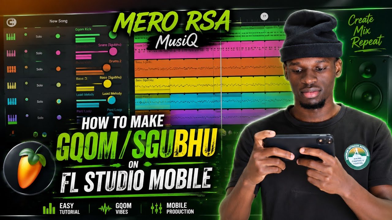 How to make gqom dombolo on fl studio mobile - YouTube