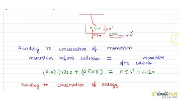Abullet of mss 20 g moving horizontally at speed of 300 m/s is fired into wooden block of mas 50...