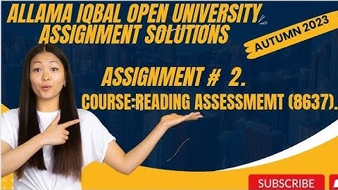 code 8637|AIOU SOLVED ASSIGNMENT#2|Aiou|Autumn 2023|Reading Assessmemt|B.A ,B.ed|#2023#aiou#8637