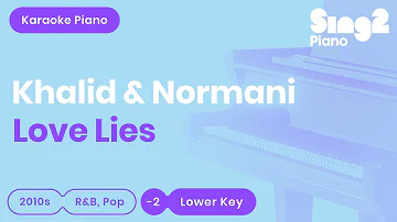 Khalid, Normani - Love Lies (Lower Key) Karaoke Piano