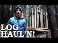 Cabin in the Woods Build! | Hand Moving LOGS with a CART | Floor Framing, Off-Grid Homestead Ep3 Cabin in the Woods Build! | Hand Moving LOGS with a CART | Floor Framing, Off-Grid Homestead Ep3