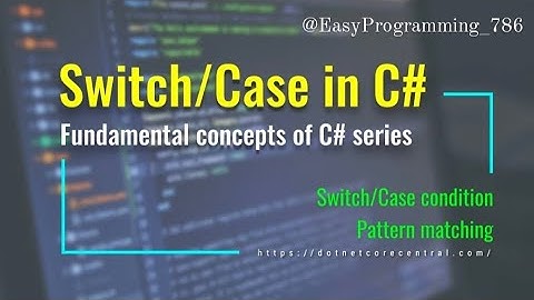 Switch Case Control Statements In C# Tutorial In Hindi for beginners | C# tutorial in hindi