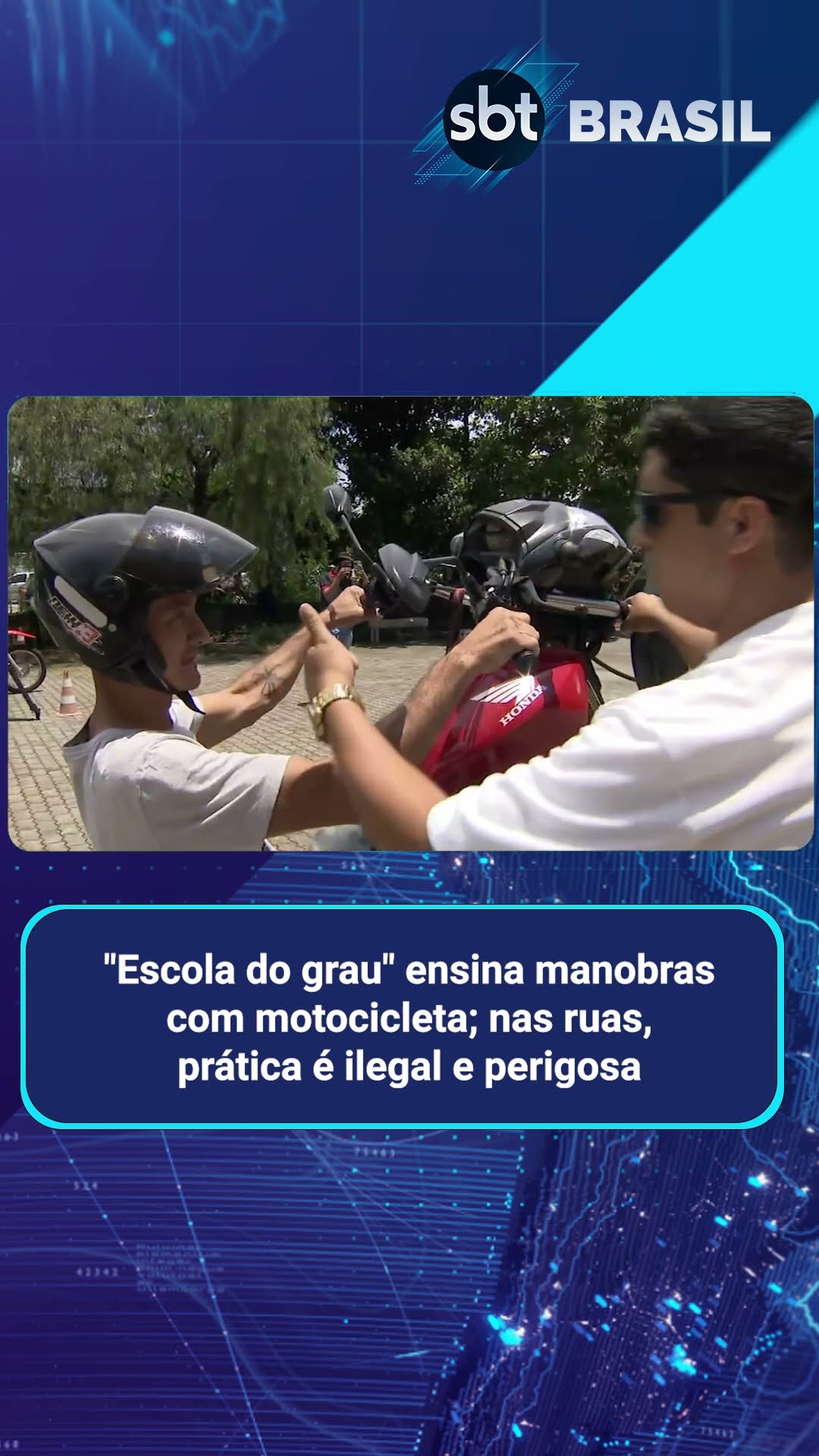 Locais especializados ensinam motoqueiros a dar “grau” sem infringir leis | SBT Brasil (10/02/25)