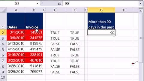 Excel Magic Trick 631: Conditional Formatting Invoices 90 Days Past Due