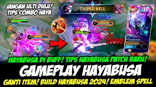 HAYABUSA META❗TUTORIAL MAIN HAYABUSA BUFF + BUILD HAYABUSA TERSAKIT 2024❗GAMEPLAY HAYABUSA TERBARU