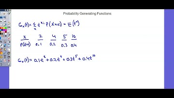 A Level 9231 Further Probability and Statistics Topic 5 Probability generating functions 1