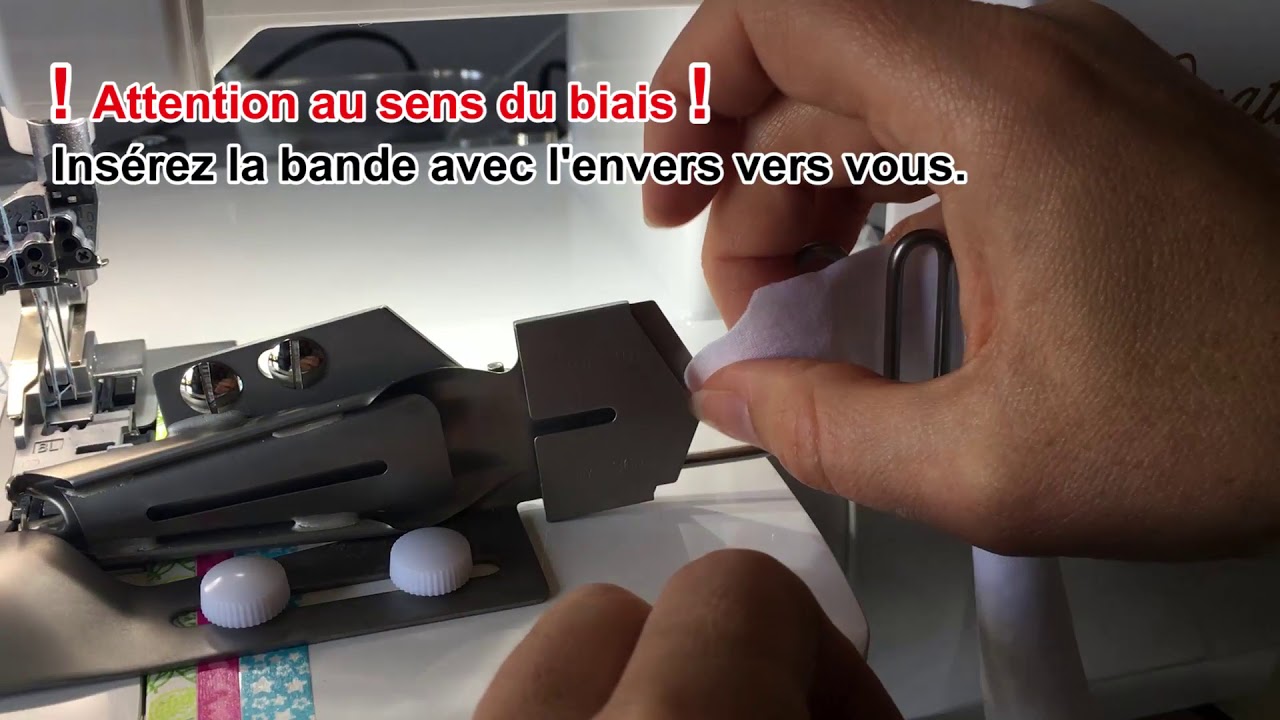 MadeByMelie - Le pied pose biais double plis AVEC RATELIER - Baby Lock