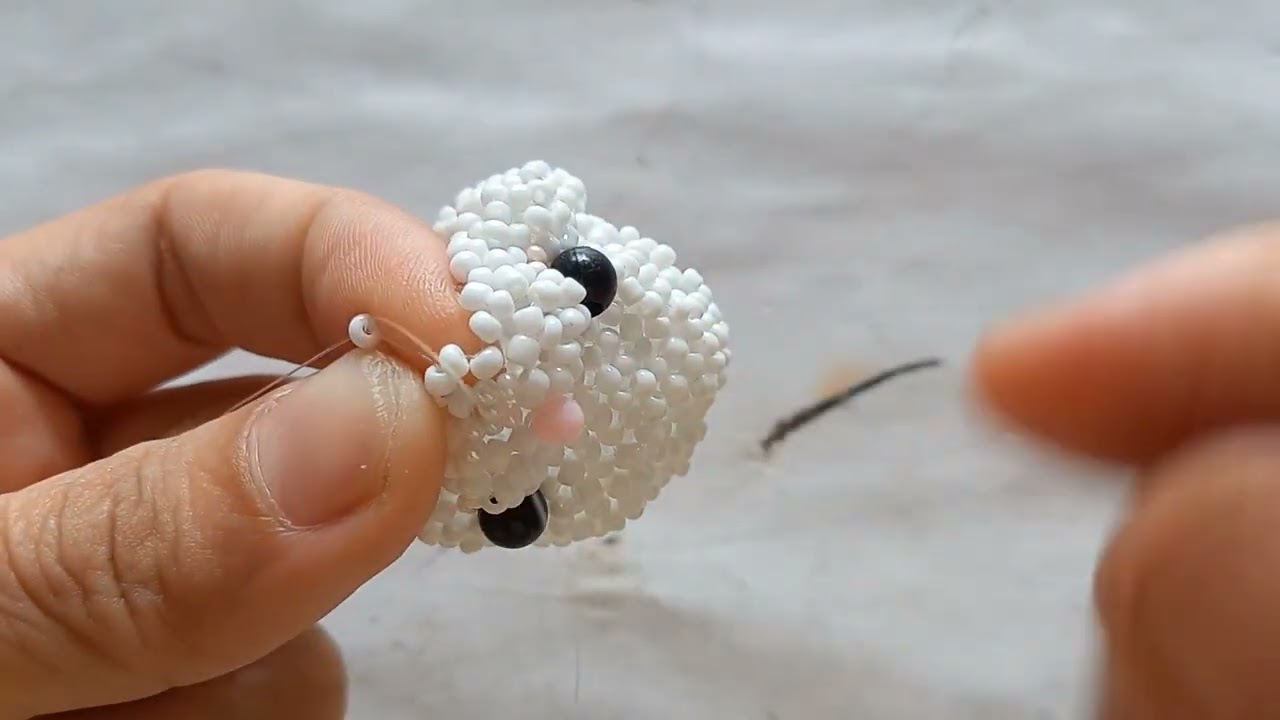 How to make beads big rabbit 🐇 part 2/4, micangas, keychan, beads