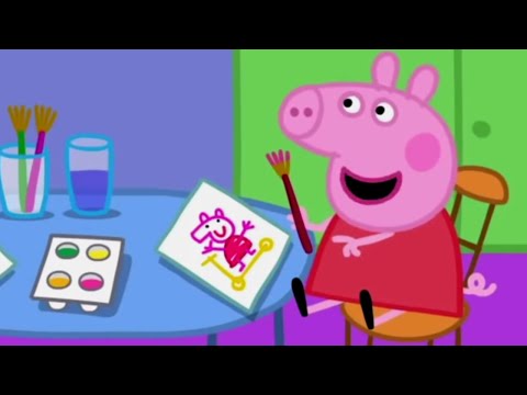 Peppa Pig English Episodes | Painting Pictures | Peppa Pig Official