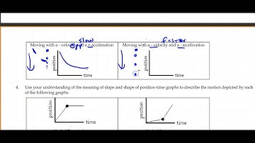 1D Motion Guidesheet 5A: Describing motion verbally