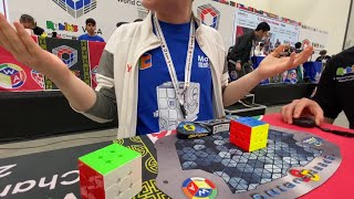 Rubiks WCA World Championship 3rd Place 3x3 One-Handed Average - 10.00 Seconds