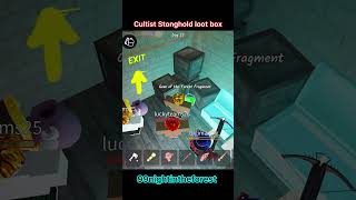 Cultist stronghold loot box 😱 #roblox #99nightintheforest