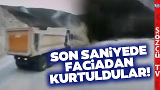 Erzincan İliçteki Maden Faciasının Yeni Görüntüsü Dağın Yarısı Kopup Çökmüş