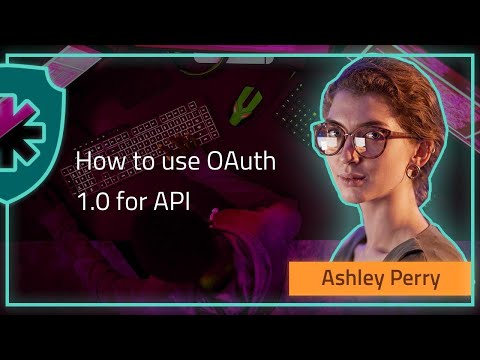 How to use OAuth 1.0 for API