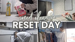 SPEED CLEAN WITH ME ON RESET DAY | Realistic cleaning! 🧽