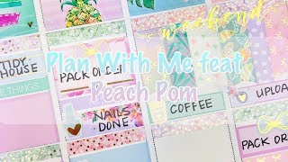 Plan With Me / July 9 - July  /  Feat Peach Pom