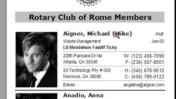 Using Microsoft Access to create member directories