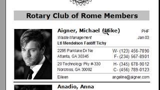 Using Microsoft Access to create member directories