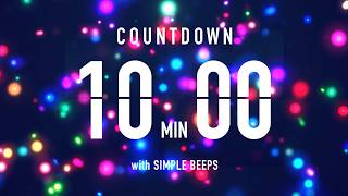 10 Minute Countdown Timer 🌈 Flip Clock with Simple Beeps 🕺