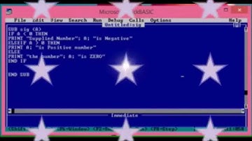 QBasic Program to check whether input number is Positive, Negative or Zero