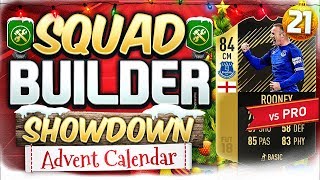 FIFA 18 SQUAD BUILDER SHOWDOWN!!! INFORM ROONEY VS A PRO!!! Advent Calendar Day 21 Vs HashtagHarry