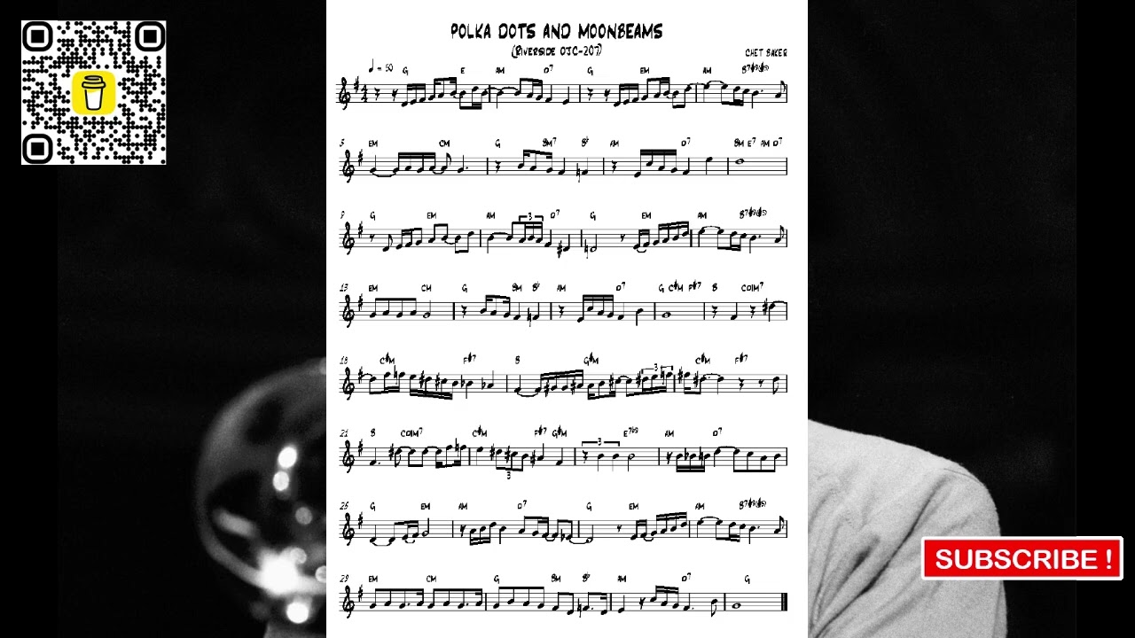Polka Dots And Moonbeams - Chet Baker Transcription - YouTube