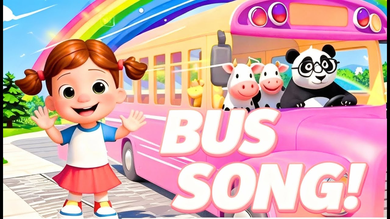 🐮🚌 Wheels on the Bus Animal Ride | Farm & Jungle Friends | 3D Nursery Rhyme