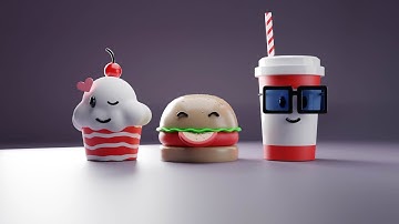 3D modeling FOOD in 30 minutes Blender 2.92 Time Laps
