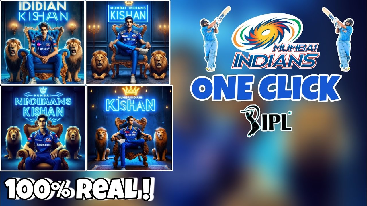 Mumbai Indians Ai Photo Editing Kaise Kare | How To Mumbai Indians Ai Photo Editing || MI photo edit
