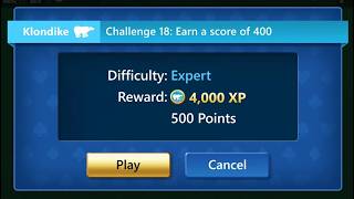 Game 18 Klondike EXPERT - FreeCell Adventure February 23, 2026 - Microsoft Solitaire screenshot 4