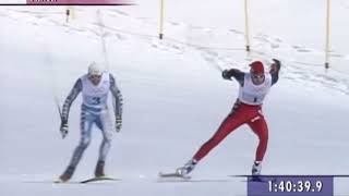 Thomas Alsgaard vs Silvio Fauner Nagano 1998 Olympics Relay