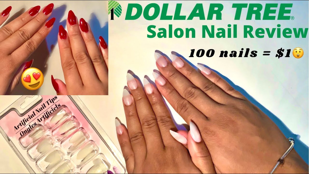 Full DIY Dollar Tree Nails at Home Review 💅🏽 + TIPS to make fake nails