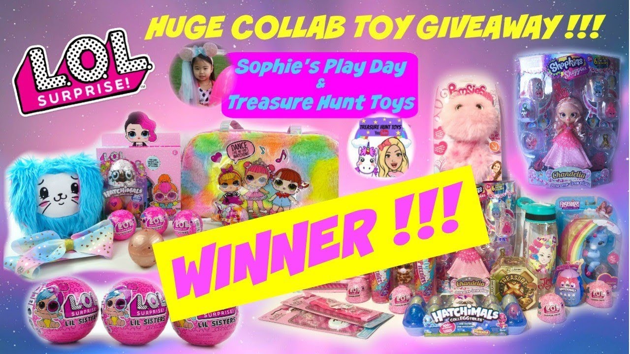 Winner Chosen for Huge Collaboration Giveaway Sophie's Play Day and Treasure Hunt Toys